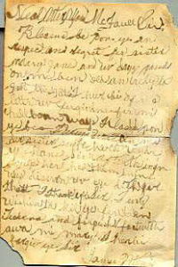 Photo of James Pittman letter to Arthur. 