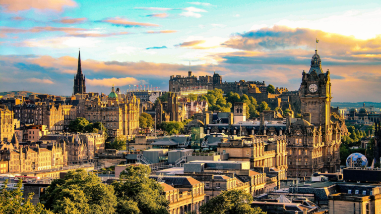Rooftop view of Edinburgh